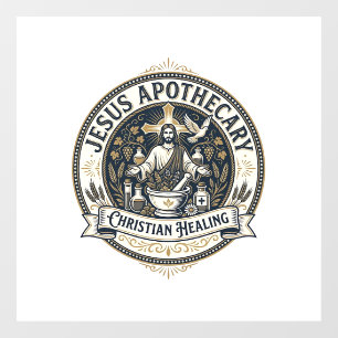 Jesus Apothecary Christian Healing Jesus Apothecar Window Cling