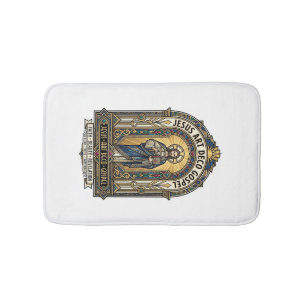 Jesus Art Deco Gospel Jesus Art Deco Christian Fai Bath Mat