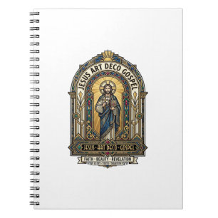 Jesus Art Deco Gospel Jesus Art Deco Christian Fai Notebook