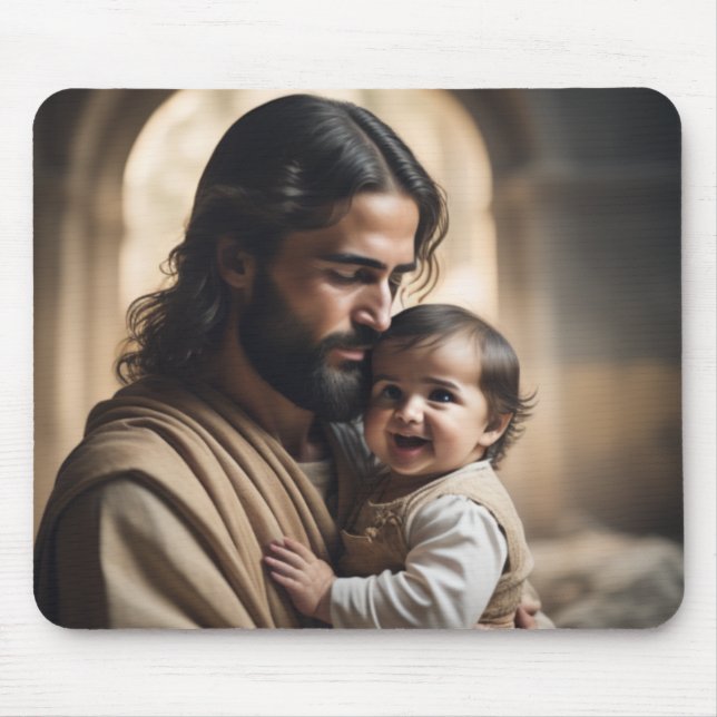 Jesus art mouse mat (Front)