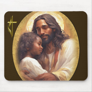 Jesus art mouse mat