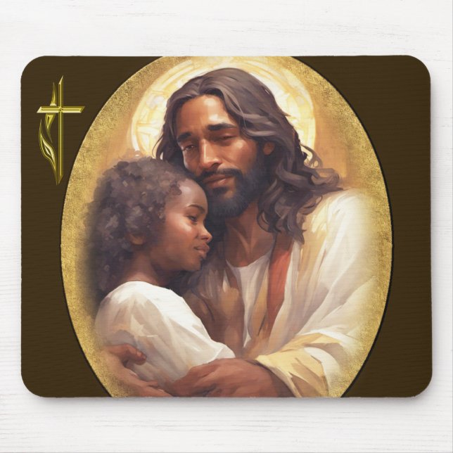 Jesus art mouse mat (Front)