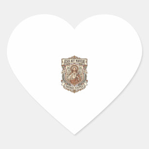 Jesus Art Nouveau Sacred Poster Jesus Art Nouveau Heart Sticker