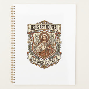 Jesus Art Nouveau Sacred Poster Jesus Art Nouveau  Planner