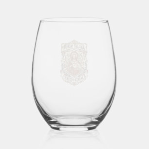Jesus Art Nouveau Sacred Poster Jesus Art Nouveau  Stemless Wine Glass