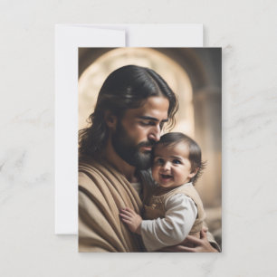 Jesus art RSVP card