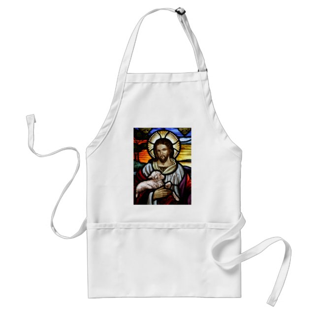 Jesus as The Good Shepherd Portrait Standard Apron (Front)