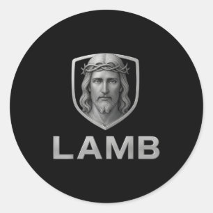 Jesus As The Lamb Iconic Christian Image  Classic Round Sticker