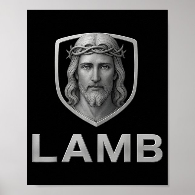 Jesus As The Lamb Iconic Christian Image  Poster (Front)