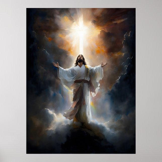 Jesus Ascends To Heaven Poster (Front)