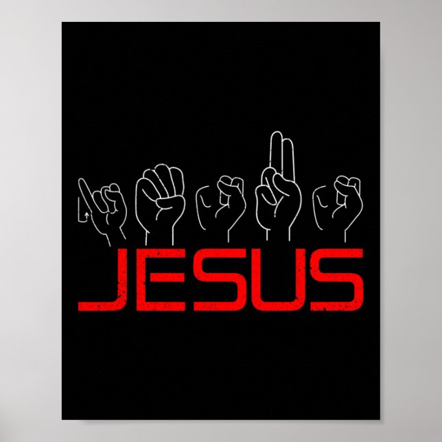 Jesus ASL American Sign Language Christian Deaf Aw (Front)
