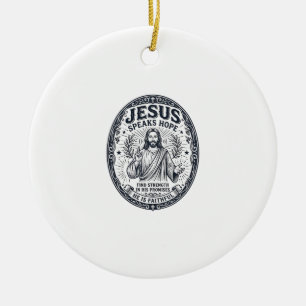 Jesus ASL Deaf Community Inclusion Shirt Christian Ceramic Tree Decoration