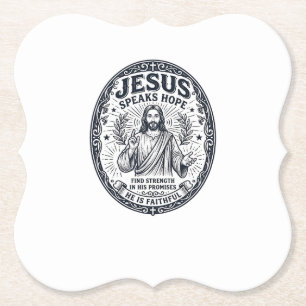 Jesus ASL Deaf Community Inclusion Shirt Christian Paper Coaster