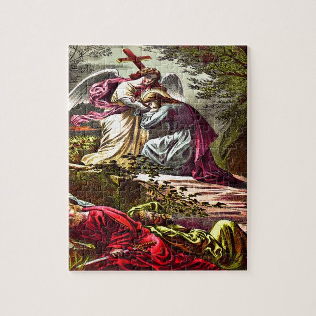 Jesus at Gethsemane Puzzle Design (Vertical)