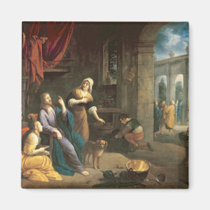 Jesus at the Home of Martha and Mary Magnet