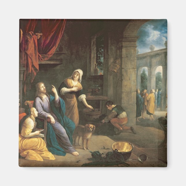 Jesus at the Home of Martha and Mary Magnet (Front)