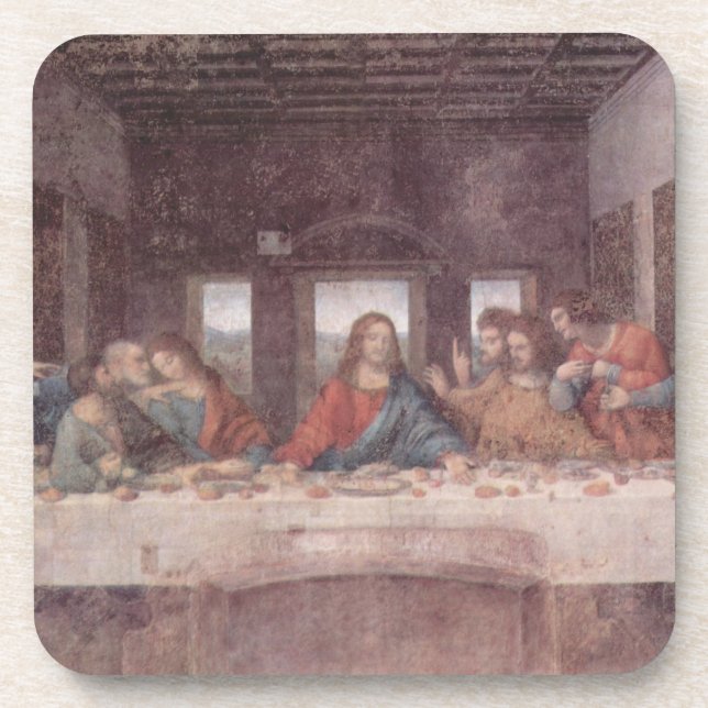Jesus at The Last Supper, Leonardo da Vinci Coaster (Front)