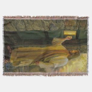 Jesus At Your Door Vintage Throw Blanket