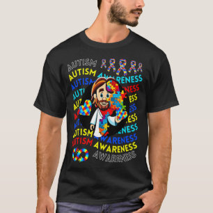 Jesus Autism Awareness Navigating Autism Autism Ch T-Shirt