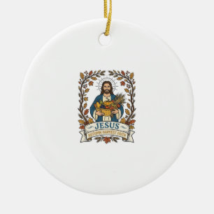 Jesus Autumn Harvest Faith Jesus Autumn Harvest Ch Ceramic Tree Decoration