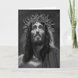 Jesus B&W Greeting card