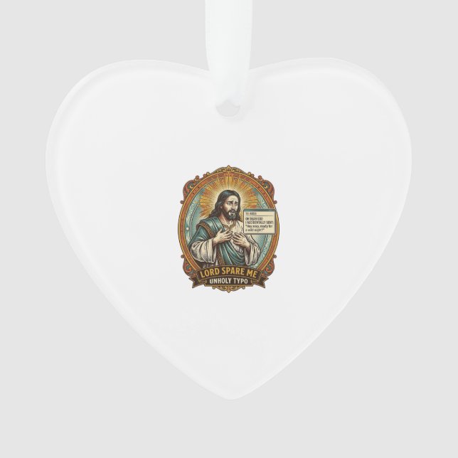 Jesus Bad Autocorrect Message Boss Embarrassing Wo Ornament (Front)