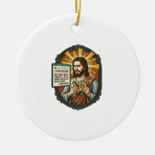 Jesus Bad Influencer Product Review Fail Social Me Ceramic Tree Decoration