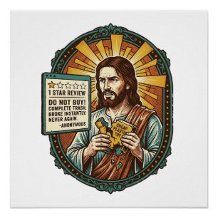 Jesus Bad Influencer Product Review Fail Social Me Poster
