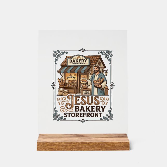 Jesus Bakery Storefront Jesus Bakery Storefront Ch Acrylic Sign (Front)