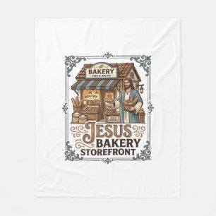 Jesus Bakery Storefront Jesus Bakery Storefront Ch Fleece Blanket