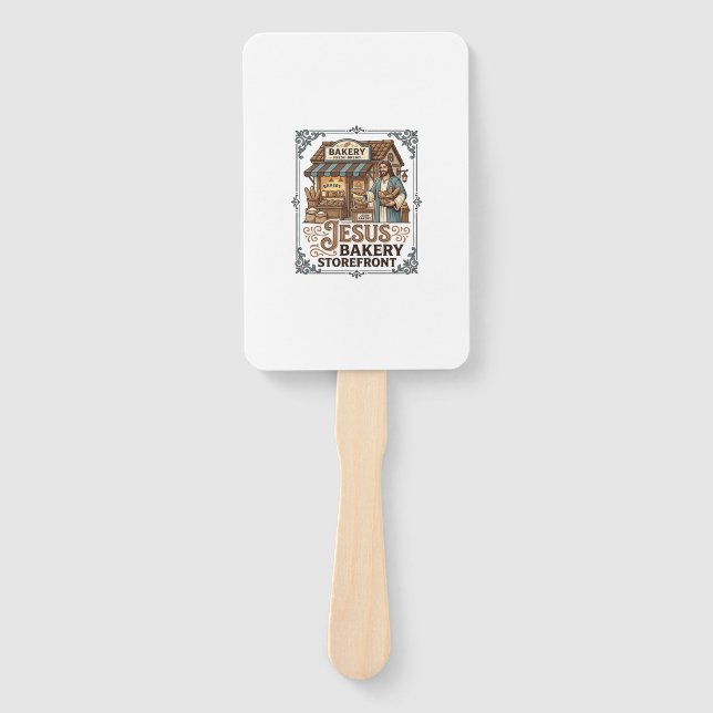 Jesus Bakery Storefront Jesus Bakery Storefront Ch Hand Fan (Front)