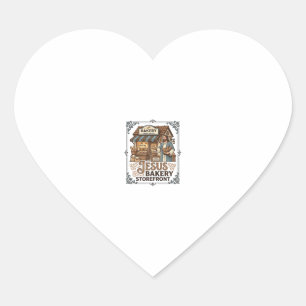 Jesus Bakery Storefront Jesus Bakery Storefront Ch Heart Sticker