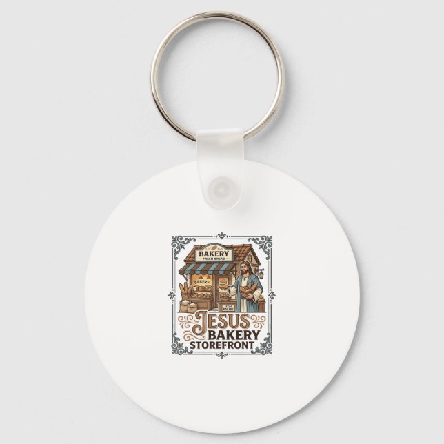 Jesus Bakery Storefront Jesus Bakery Storefront Ch Key Ring (Front)