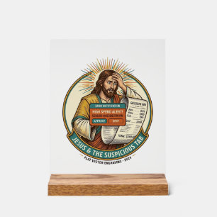 Jesus Bank Card Blocked Suspicious Bar Tab Fraud H Acrylic Sign