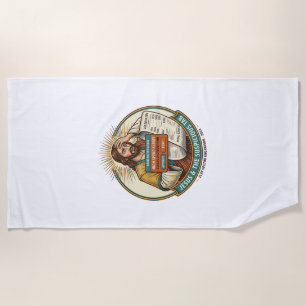 Jesus Bank Card Blocked Suspicious Bar Tab Fraud H Beach Towel