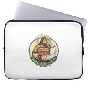Jesus Bank Card Blocked Suspicious Bar Tab Fraud H Laptop Sleeve