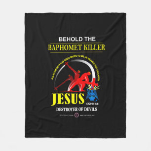 JESUS: Baphomet-Killer Fleece Blanket