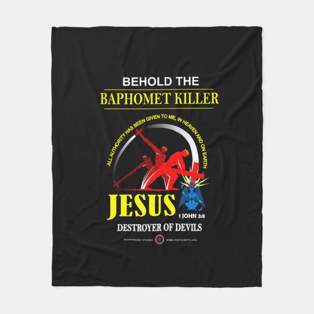 JESUS: Baphomet-Killer Fleece Blanket (Front)