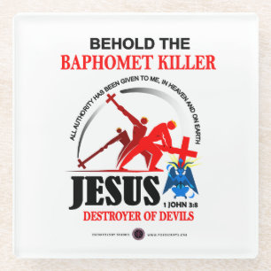JESUS: Baphomet-Killer Glass Coaster