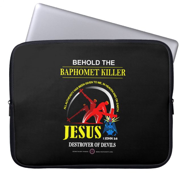 JESUS: Baphomet-Killer Laptop Sleeve (Front)
