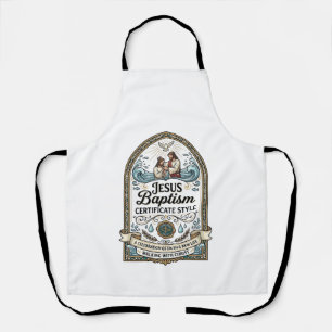 Jesus Baptism Certificate Style Jesus Baptism Cert Apron
