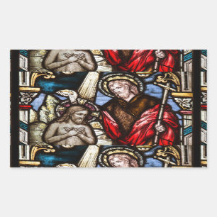 Jesus Baptism Church Stained Glass Window Stickers