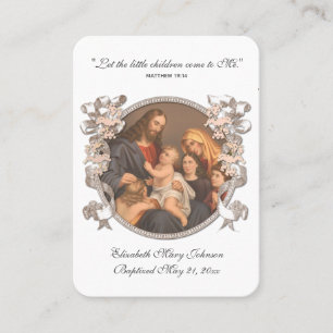 Jesus Baptism Remembrance Religious Keepsake Place Place Card