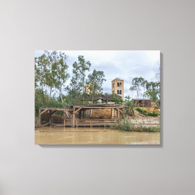 Jesus Baptism Site view canvas print (Front)