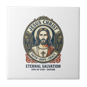 Jesus Barber Mens Grooming Graphic Tee Christian A Tile