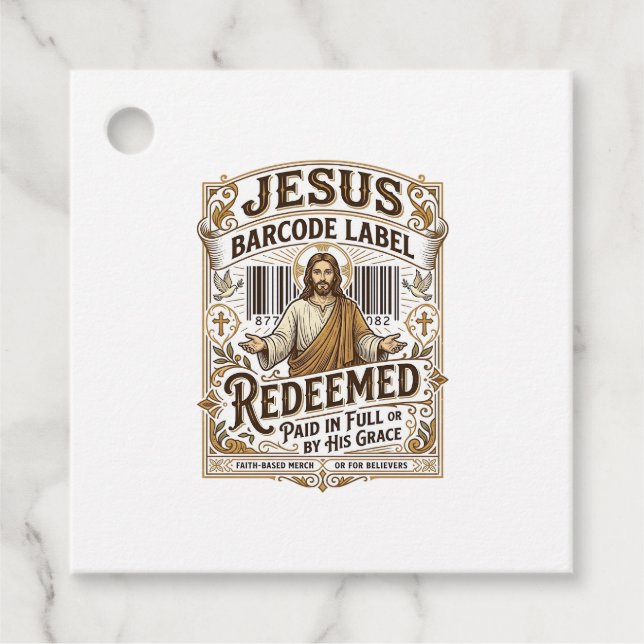 Jesus Barcode Label Redeemed Jesus Barcode Redeeme (Front)