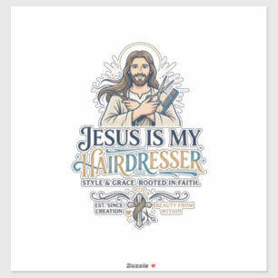 Jesus Beauty Salon Hairstylist T-Shirt Inspiration