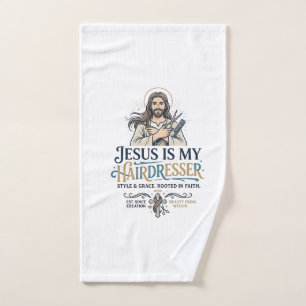 Jesus Beauty Salon Hairstylist T-Shirt Inspiration Hand Towel