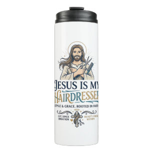 Jesus Beauty Salon Hairstylist T-Shirt Inspiration Thermal Tumbler