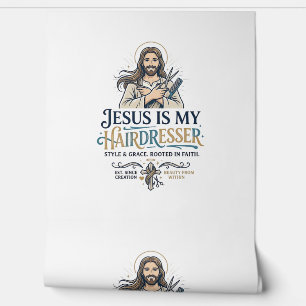 Jesus Beauty Salon Hairstylist T-Shirt Inspiration Wallpaper